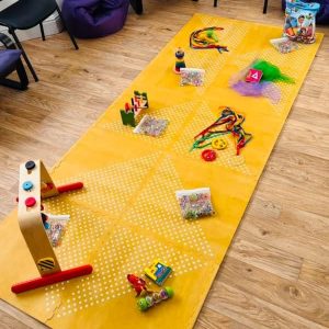 Play mat set out ready for north devon meet
