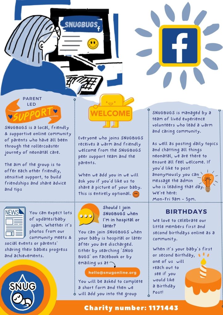 SNUG BUGS FAQ POSTER FOR THE ONLINE FACEBOOK GROUP